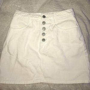 Brandy Melville White Denim Skirt